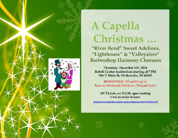 Acapella Christmas 2018 flyer